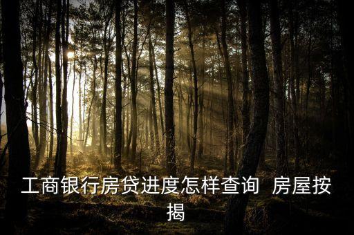 工行怎么查詢房貸進度，怎樣查詢工商銀行貸款進度