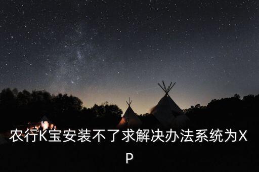 農行K寶安裝不了求解決辦法系統(tǒng)為XP