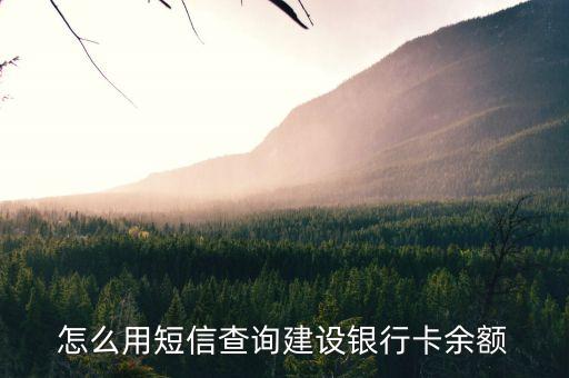 建行怎么用短信查余額，建設銀行發(fā)什么短信查詢余額
