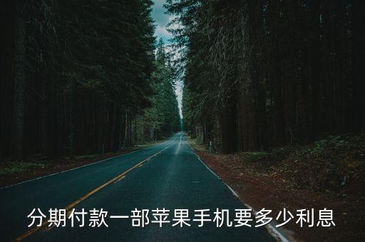 分期付款一部蘋果手機要多少利息