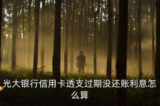 信用卡透支逾期利息怎么計(jì)算，光大銀行信用卡透支過期沒還賬利息怎么算