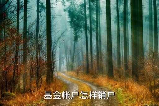 基金帳戶怎樣銷戶
