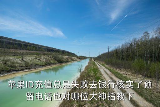 蘋果ID充值總是失敗去銀行核實了預(yù)留電話也對哪位大神指教下