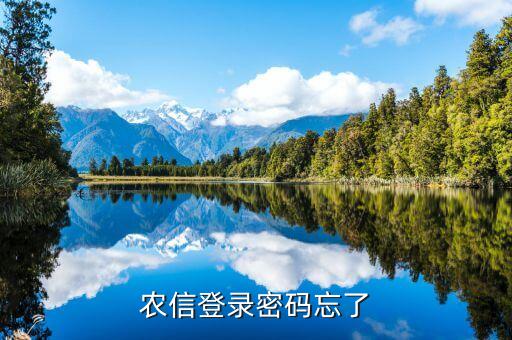 農商銀行如何登陸密碼忘記了怎么辦，農信登錄密碼忘了