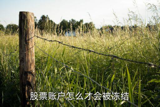 股票賬戶怎么才會被凍結(jié)