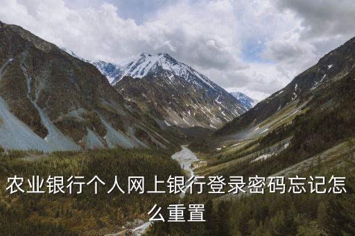 怎么重置密碼農(nóng)業(yè)銀行，農(nóng)業(yè)銀行個(gè)人網(wǎng)上銀行登錄密碼忘記怎么重置