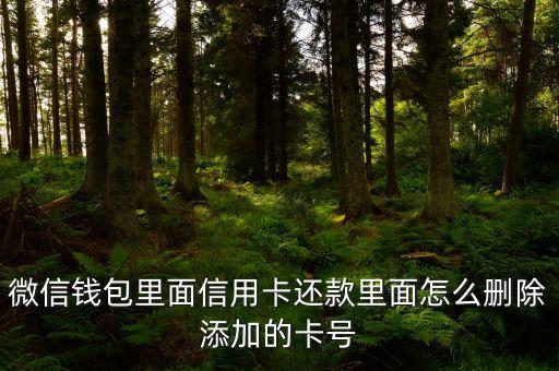 微信怎么取消信用卡綁定的銀行卡，微信錢包里面信用卡還款里面怎么刪除添加的卡號