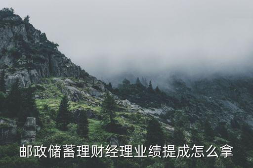 郵政儲(chǔ)蓄理財(cái)經(jīng)理業(yè)績(jī)提成怎么拿