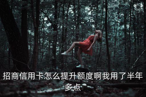 招商銀行信用卡怎么申請?zhí)岣哳~度，招商信用卡怎么提升額度啊我用了半年多點