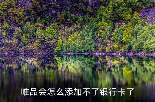 唯品會(huì)信用卡怎么綁定銀行卡，唯品會(huì)怎么添加不了銀行卡了