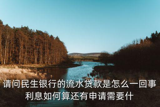 流水賬貸款是怎么樣的，請(qǐng)問民生銀行的流水貸款是怎么一回事利息如何算還有申請(qǐng)需要什