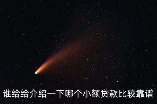 什么小額貸款可靠嗎，誰給給介紹一下哪個(gè)小額貸款比較靠譜