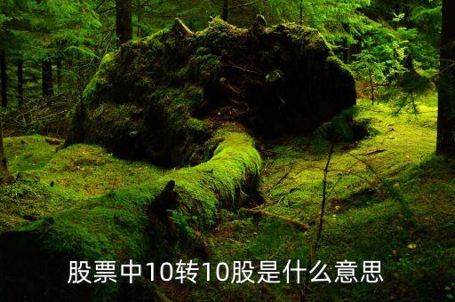 10股轉(zhuǎn)增10股是什么意思，股票中10轉(zhuǎn)10股是什么意思