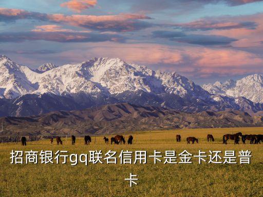招商銀行g(shù)q聯(lián)名信用卡是金卡還是普卡