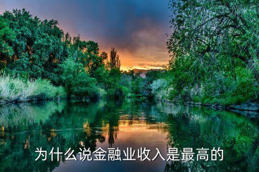 為什么說金融業(yè)收入是最高的