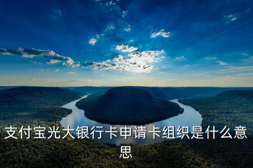 支付寶光大銀行卡申請卡組織是什么意思