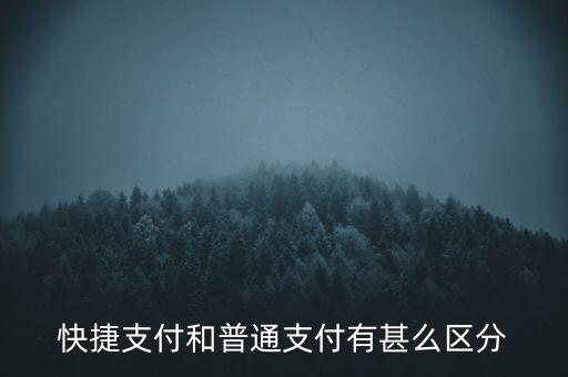 快捷支付需要什么區(qū)別，快捷支付和普通支付有甚么區(qū)分