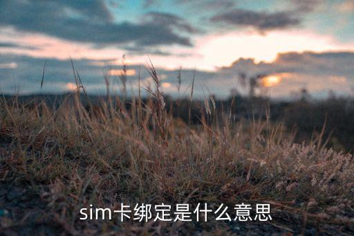 sim卡綁定是什么意思