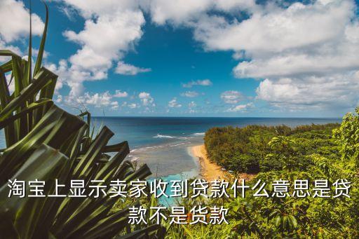 淘寶上顯示賣家收到貸款什么意思是貸款不是貨款