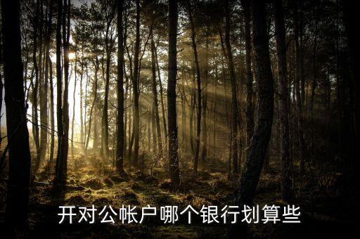 開對公帳戶哪個銀行劃算些