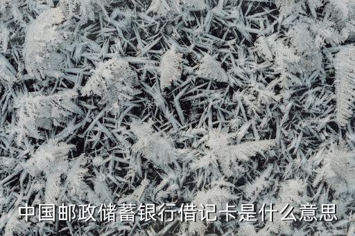 郵儲(chǔ)借記卡是什么意思，郵政借記卡是什么意思