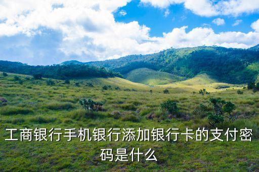 工商銀行手機銀行添加銀行卡的支付密碼是什么