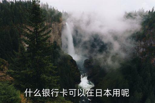 什么銀行卡可以在日本用呢