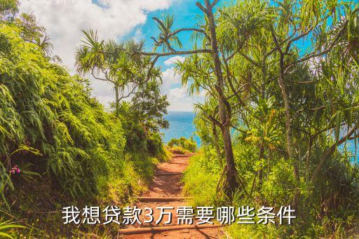 我想貸款3萬需要哪些條件