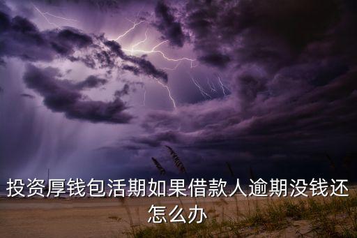 投資厚錢包活期如果借款人逾期沒錢還怎么辦