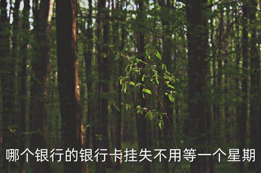 什么銀行掛失免費(fèi)銀行，哪個(gè)銀行的銀行卡掛失不用等一個(gè)星期