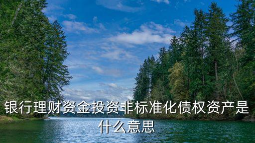 什么是非標(biāo)債權(quán)，什么叫非標(biāo)融資