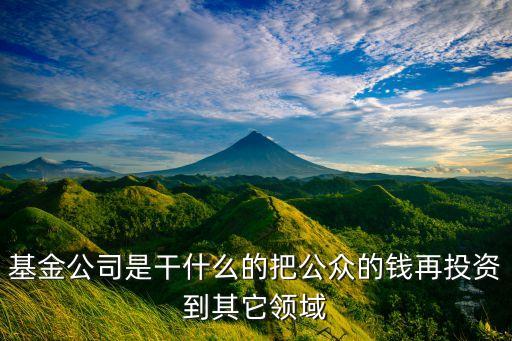 基金公司是干什么的把公眾的錢再投資到其它領域