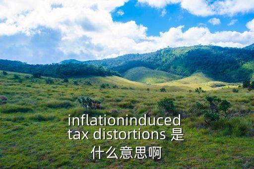 什么是扭曲稅收，inflationinduced tax distortions 是什么意思啊
