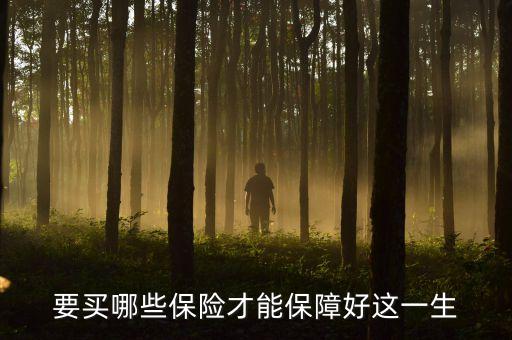 有什么保障一生，人生要有那七大保障