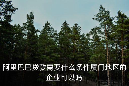 阿里巴巴貸款需要什么條件廈門地區(qū)的企業(yè)可以嗎