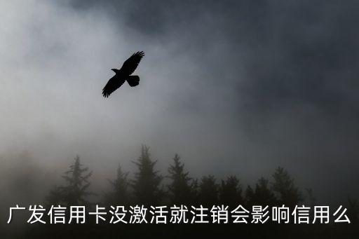 廣發(fā)信用卡沒激活就注銷會(huì)影響信用么