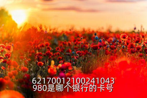 621700開頭是什么銀行，6217000開頭是什么銀行