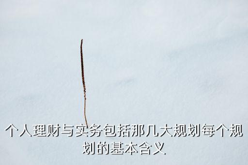 理財八大規(guī)劃是什么意思，理財規(guī)劃指的是什么