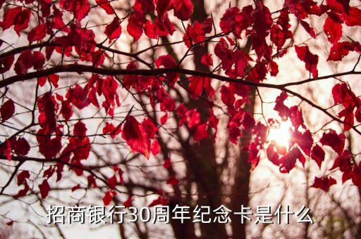 招商銀行30周年紀(jì)念卡是什么