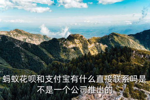 螞蟻花唄和支付寶有什么直接聯(lián)系嗎是不是一個(gè)公司推出的