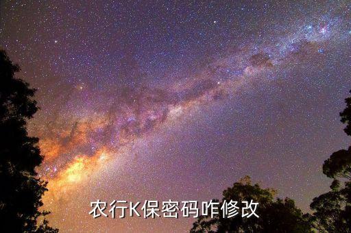 農(nóng)行K保密碼咋修改