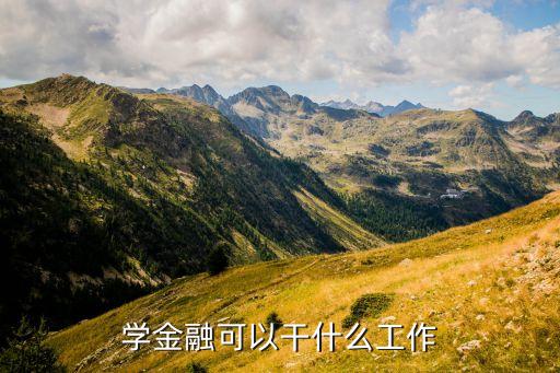 學金融可以干什么工作