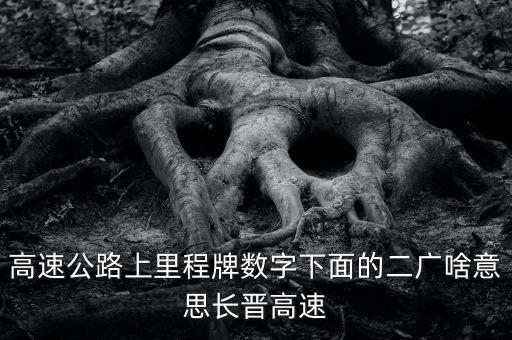 高速公路上里程牌數(shù)字下面的二廣啥意思長晉高速