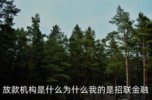 招聯(lián)放款是什么意思，放款機(jī)構(gòu)是什么為什么我的是招聯(lián)金融