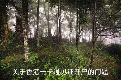 招行什么是一卡通見(jiàn)證，關(guān)于香港一卡通見(jiàn)證開(kāi)戶的問(wèn)題