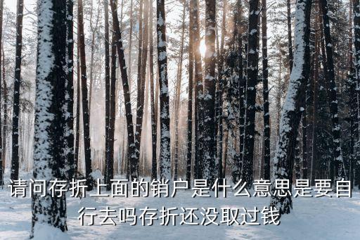 請(qǐng)問(wèn)存折上面的銷戶是什么意思是要自行去嗎存折還沒(méi)取過(guò)錢(qián)
