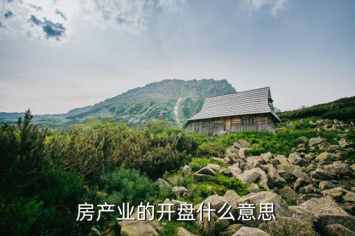 開盤是什么意思，樓市開盤什么意思