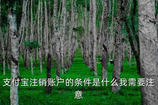 支付寶注銷賬戶的條件是什么我需要注意