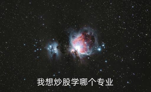 我想炒股學(xué)哪個(gè)專業(yè)
