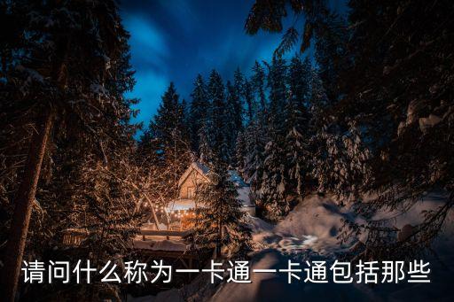 請問什么稱為一卡通一卡通包括那些